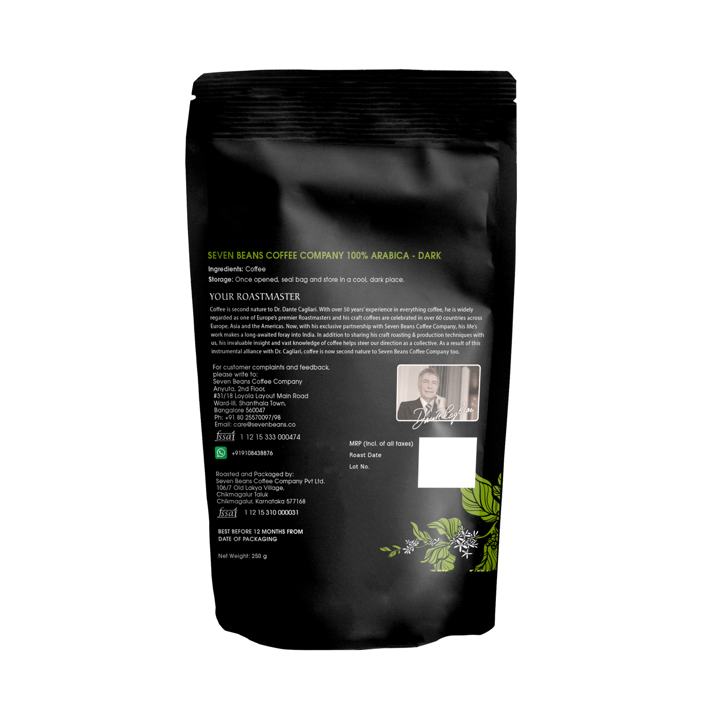 Arabica | AAA Single Origin Chikmagalur Coffee | Italian Artisan Roast |