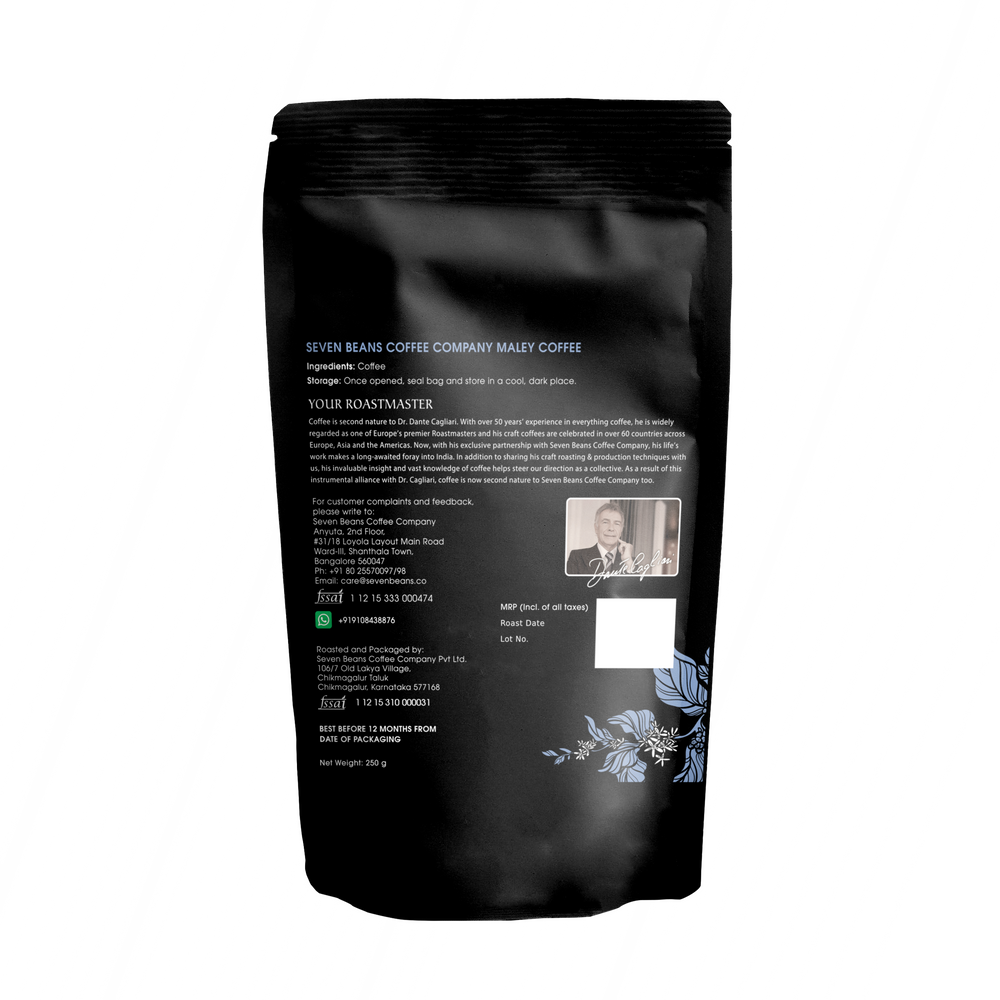 "Maley" Medium - Dark Roast, Single Origin, Gourmet Indian Coffee