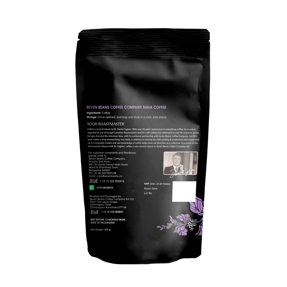 "Nava" Medium - Dark Roast, Single Origin, Gourmet Indian Coffee
