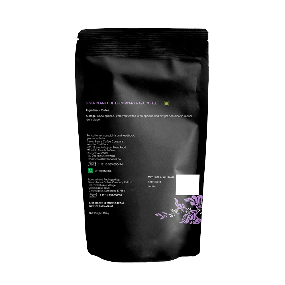 "Nava" Medium - Dark Roast, Single Origin, Gourmet Indian Coffee